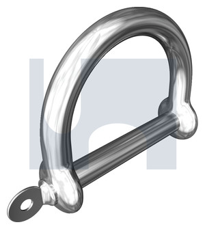 SHACKLE D WIDE STAINLESS M 6  